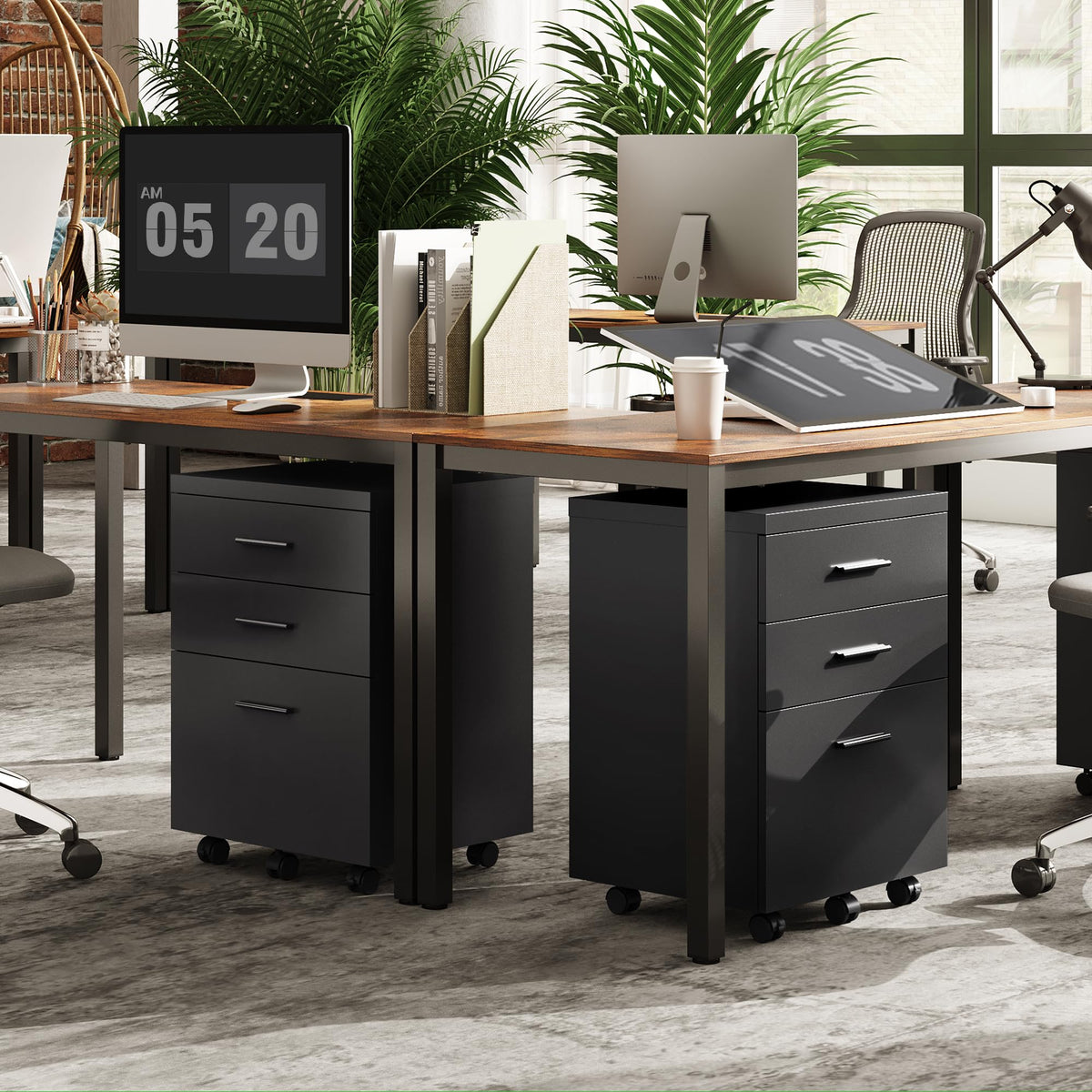 3 Drawer Wood File Cabinet U4364