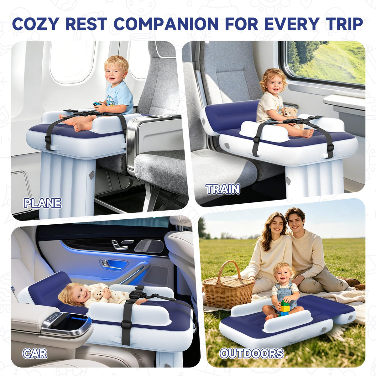 Inflatable Toddler Airplane Bed Q40105