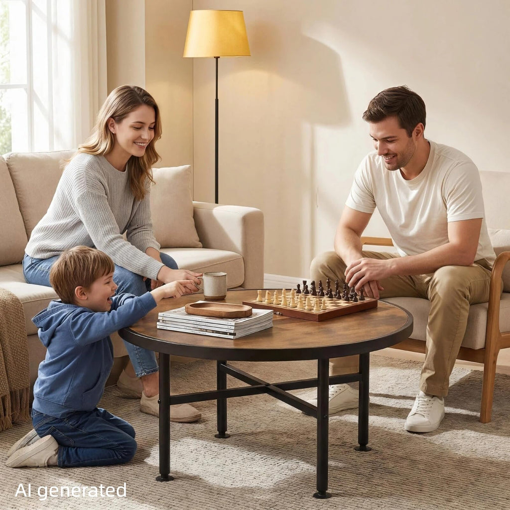 Round Wood Coffee Table Z529878