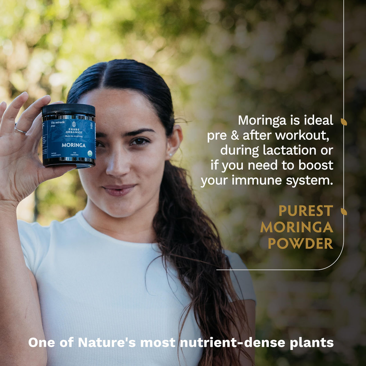 Organic Moringa Oleifera Powder 120 Vegan Capsules D5437