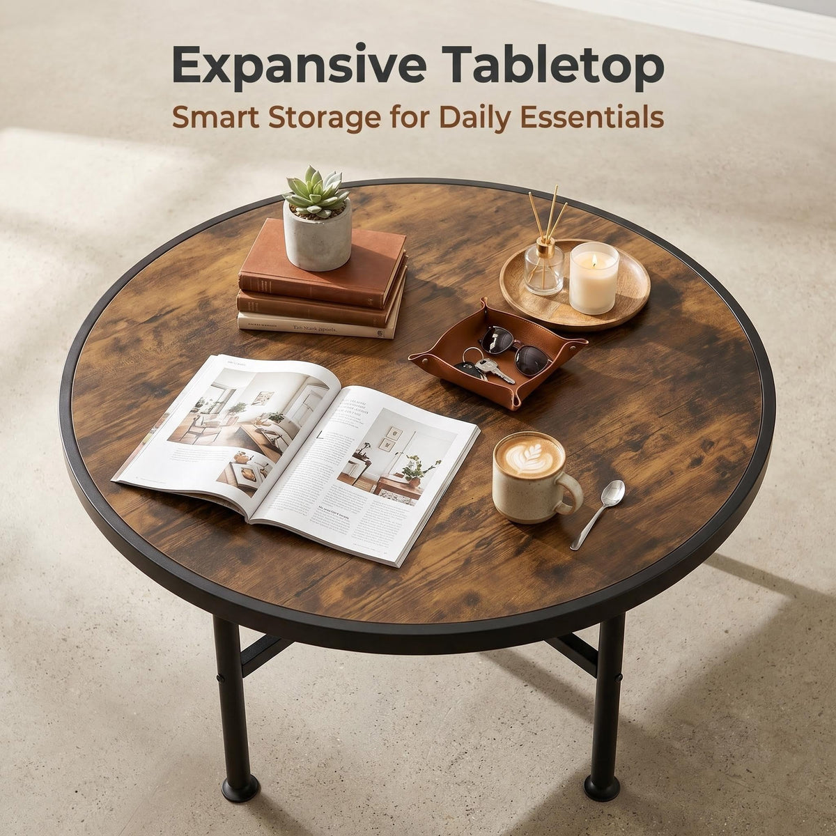 Round Wood Coffee Table Z529878