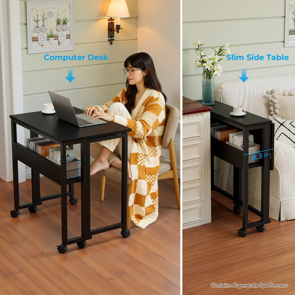 Folding Desk with Wheels Q813063