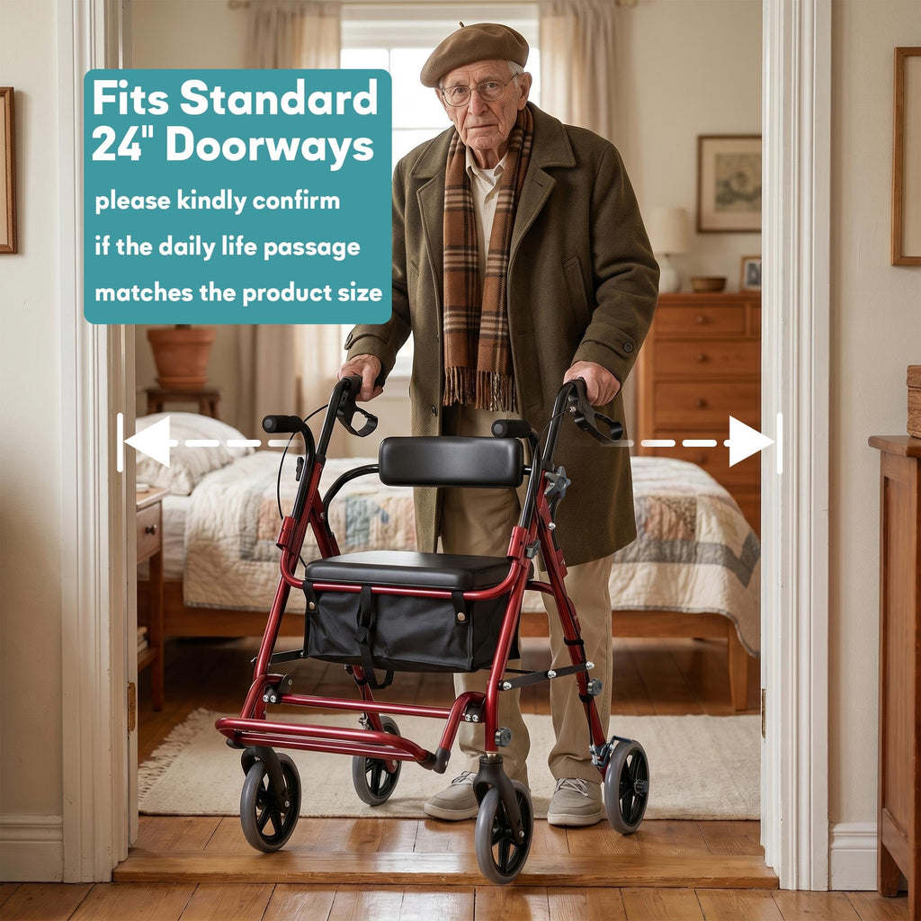 2-in-1 Rollator Walker with Seat U1709