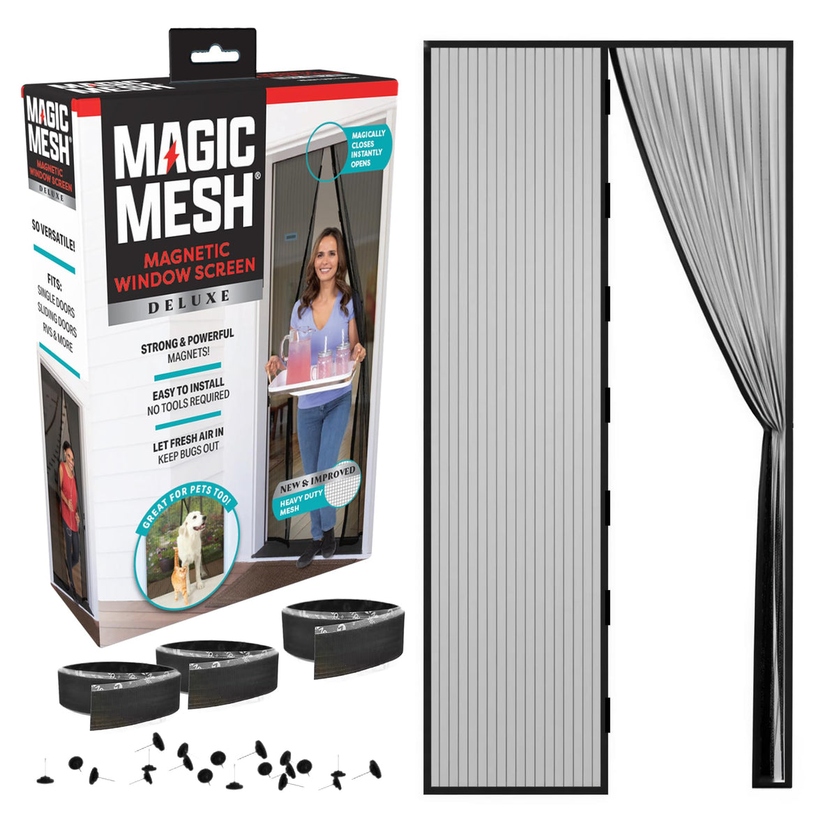 Black Magnetic Screen Door 39" x 83" A936