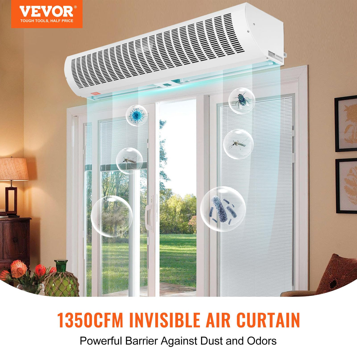 42" 2 Speeds 1350CFM Wall Mounted Indoor Air Curtain O7974