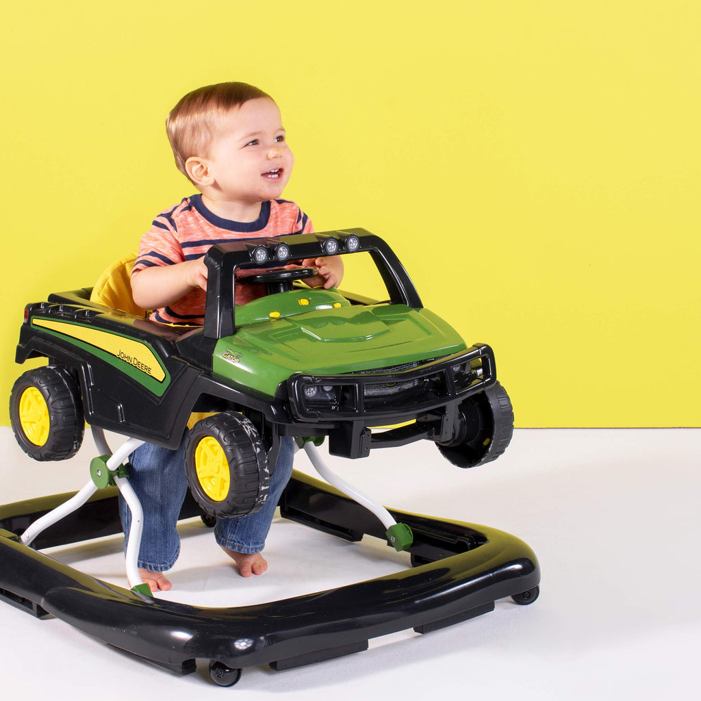 Green Baby Activity Center & Push Walker with Steering Wheel Toy W640