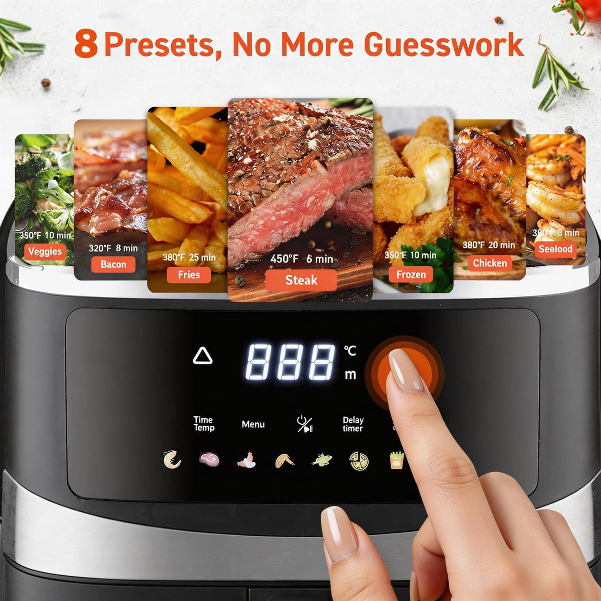 6 QT Family Size Air Fryer with Visible Cooking Window B954828