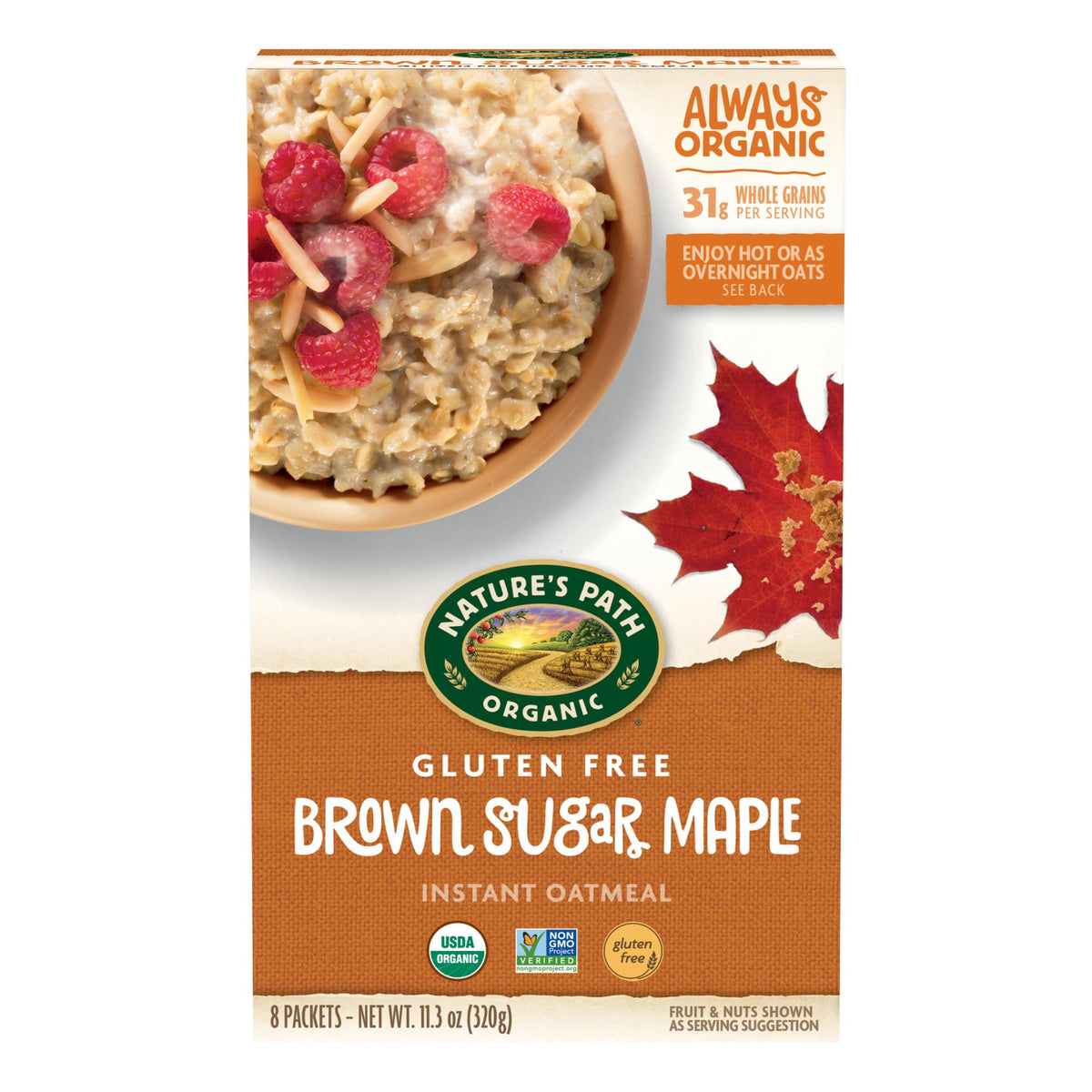 Organic Brown Sugar Maple Oatmeal, 11.3 oz (Pack of 6) M1346