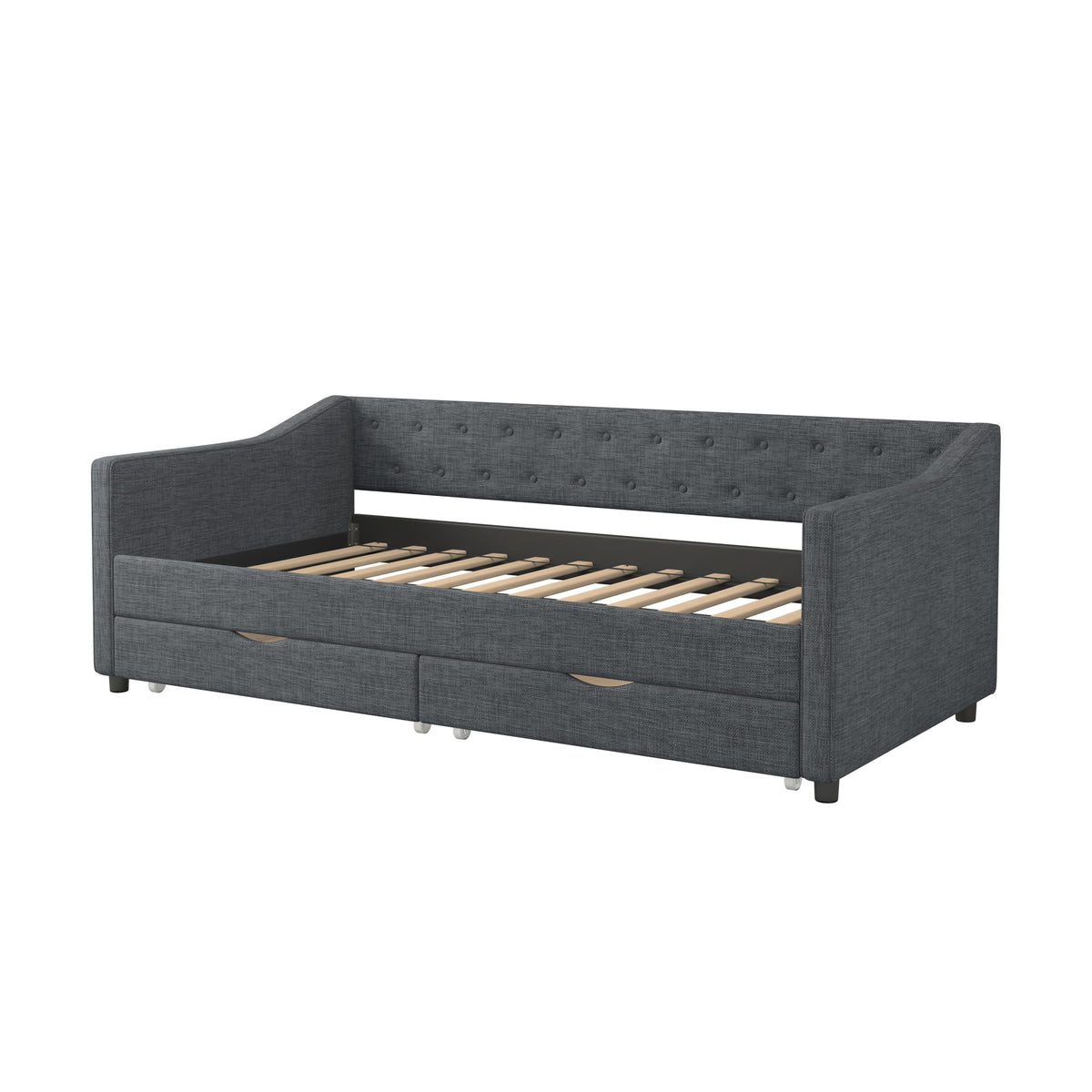 Upholstered Twin Size Daybed with Drawers I933