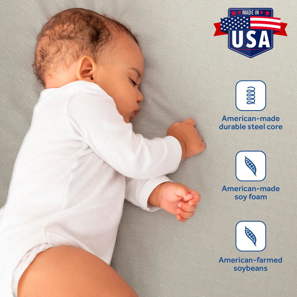 Breathable 2 Stage Hybrid Memory Foam Crib Mattress S99829