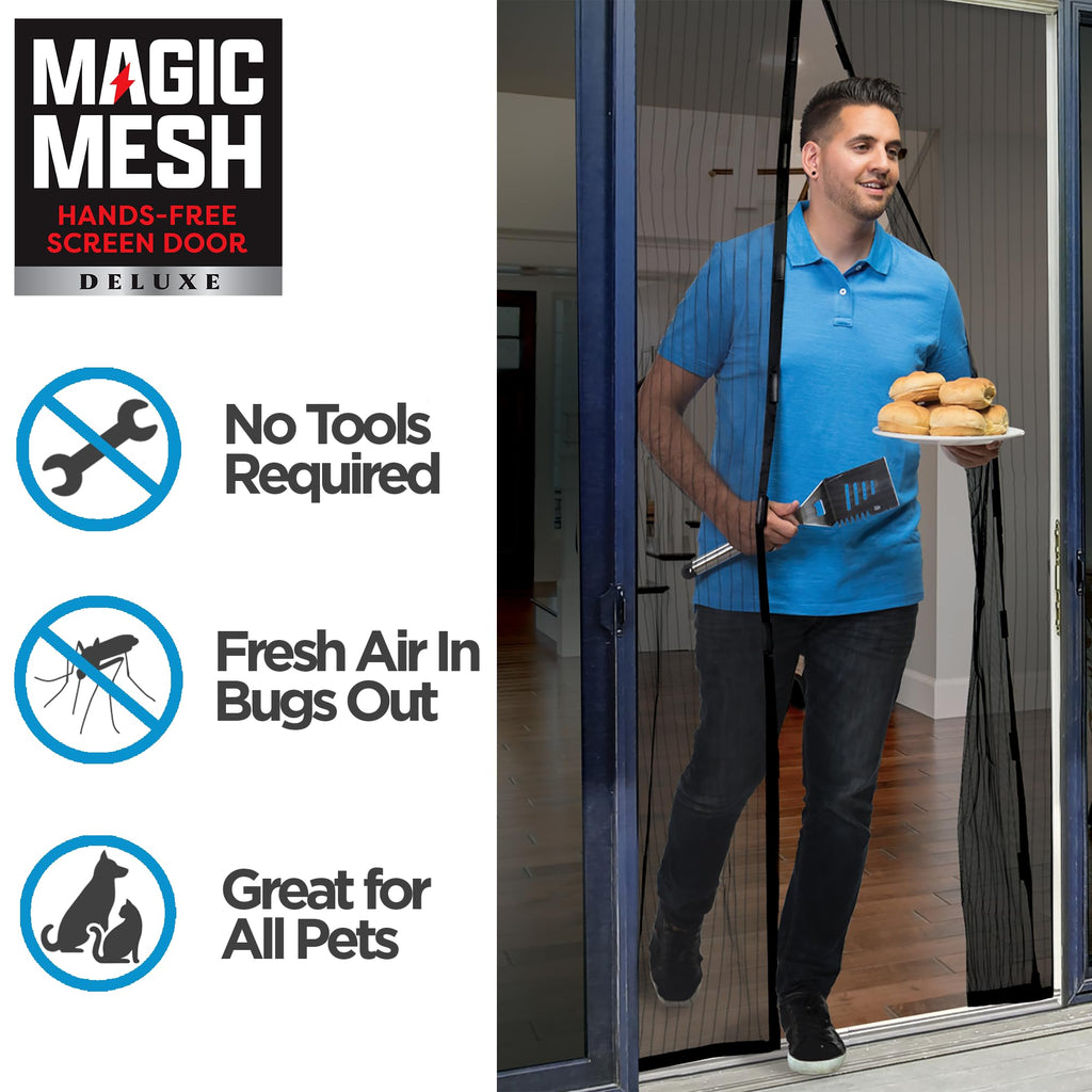 Black Magnetic Screen Door 39" x 83" A936