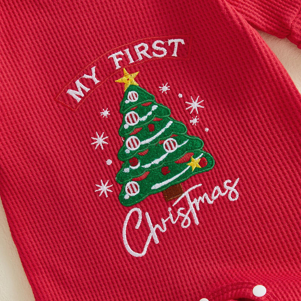 Christmas Baby Romper Jumpsuit Hat Set S12304