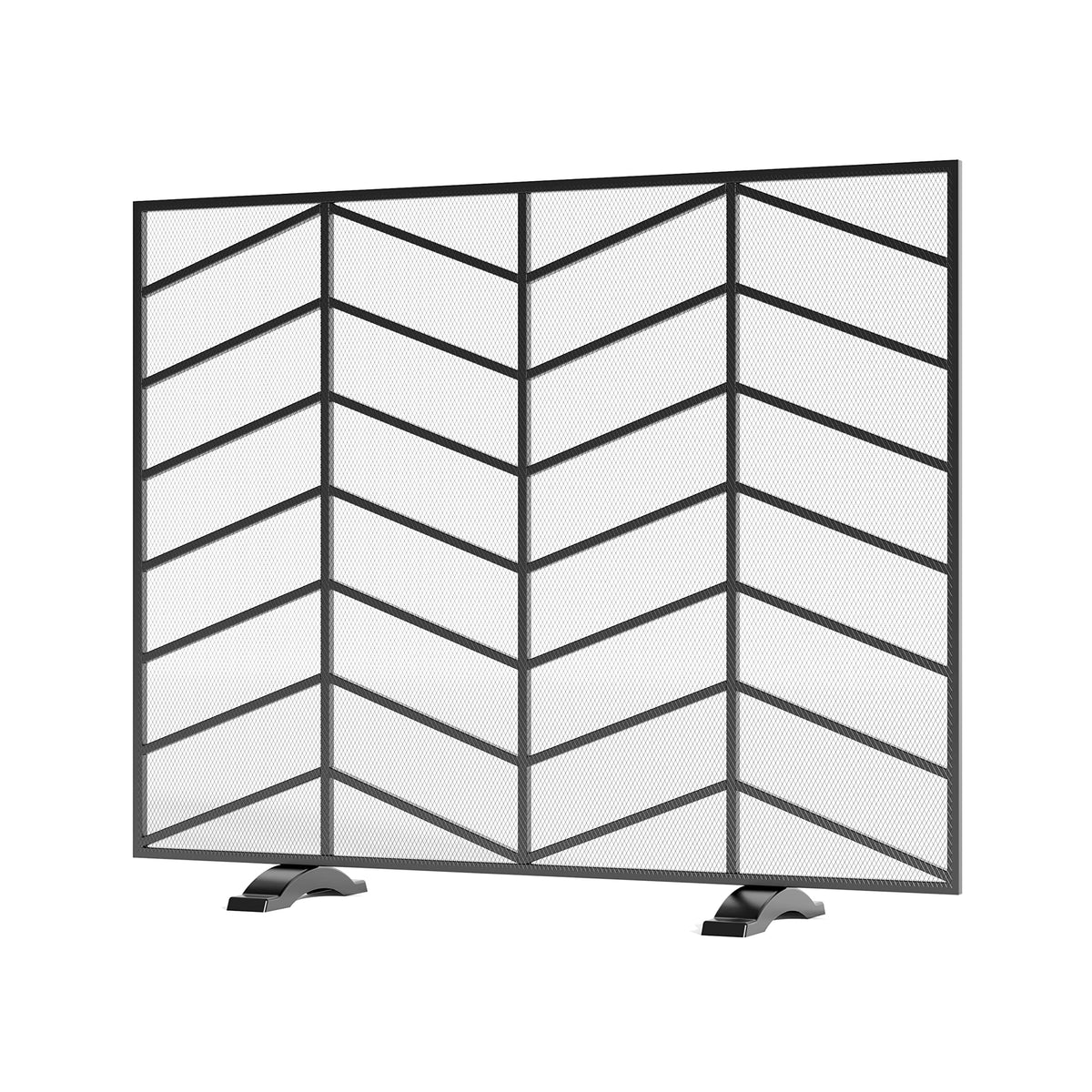 Iron Chevron Fireplace Screen Q427