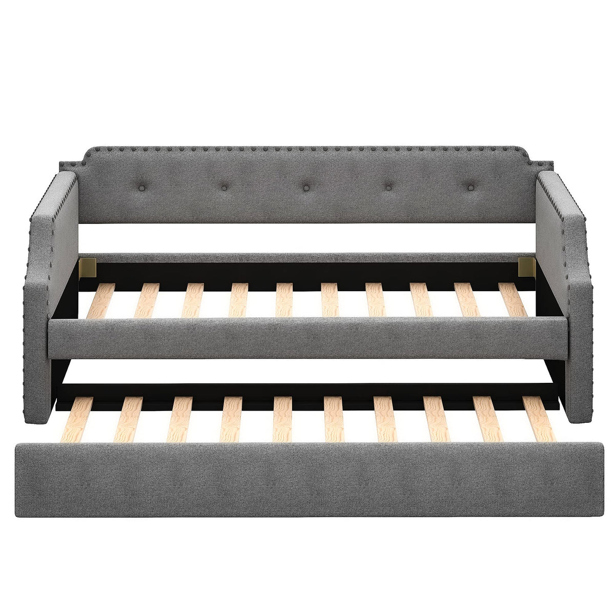 Twin Tufted Upholstered Daybed with Trundle S791