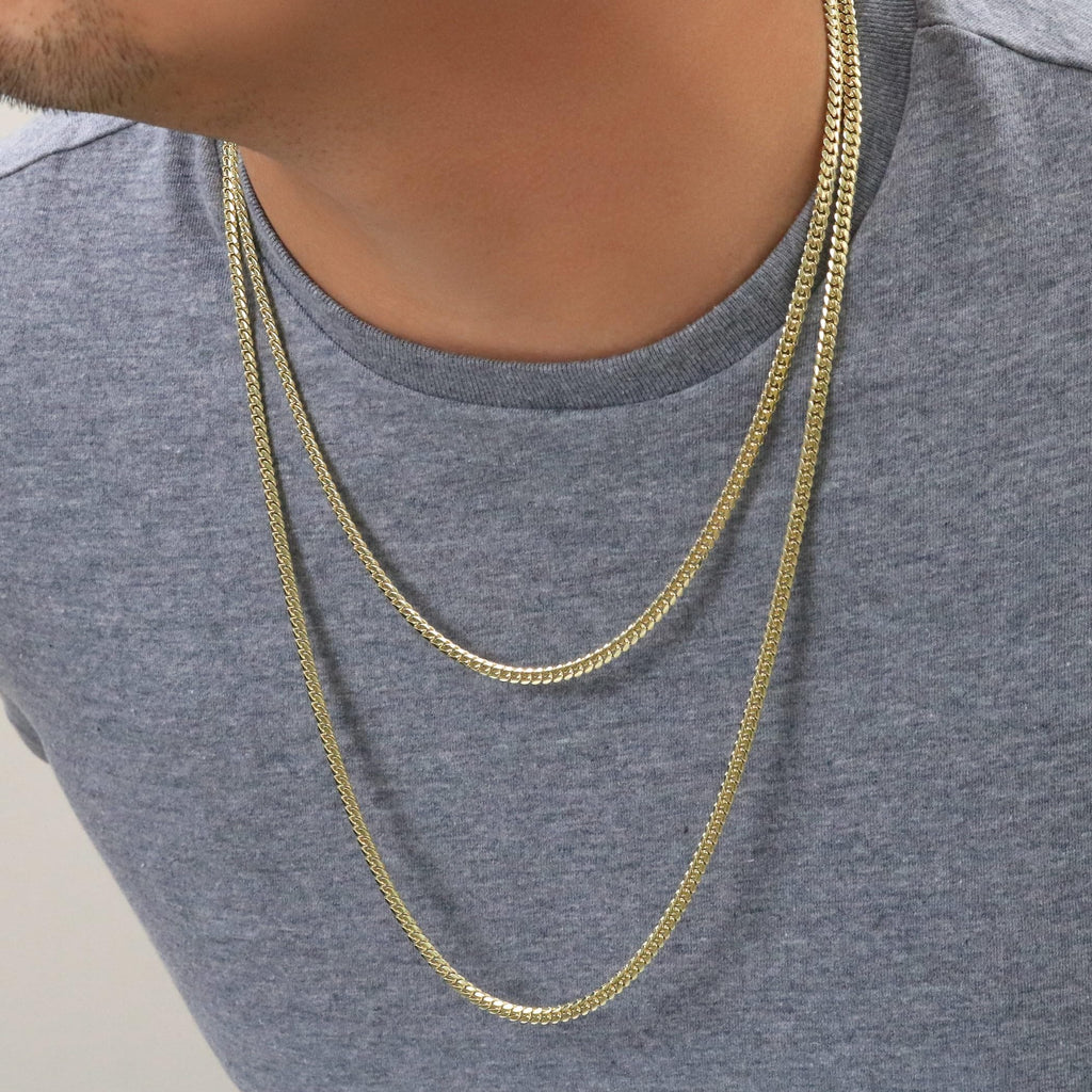 14k Yellow Gold Cuban Link Chain Necklace E8966