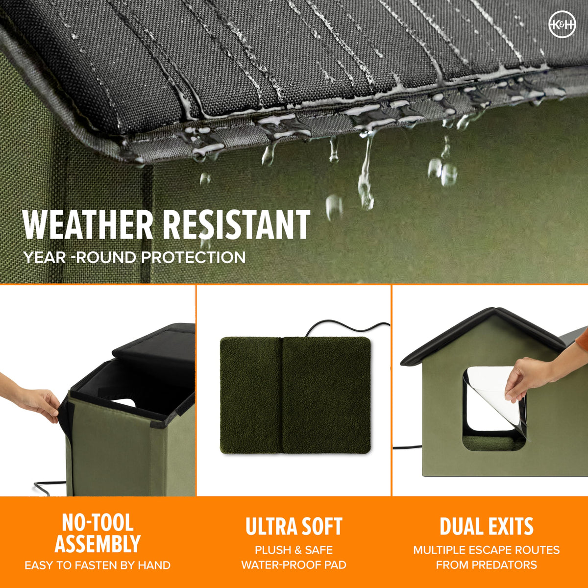 Heated Outdoor Cat House N46786