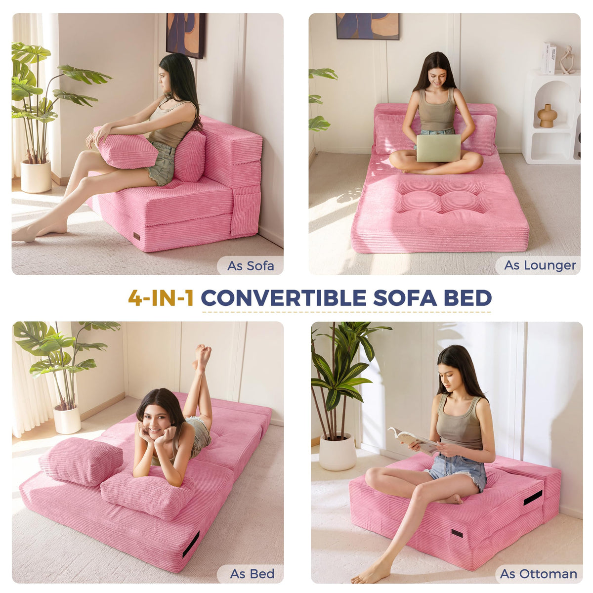Convertible Sofa Bed with Pillow T15223