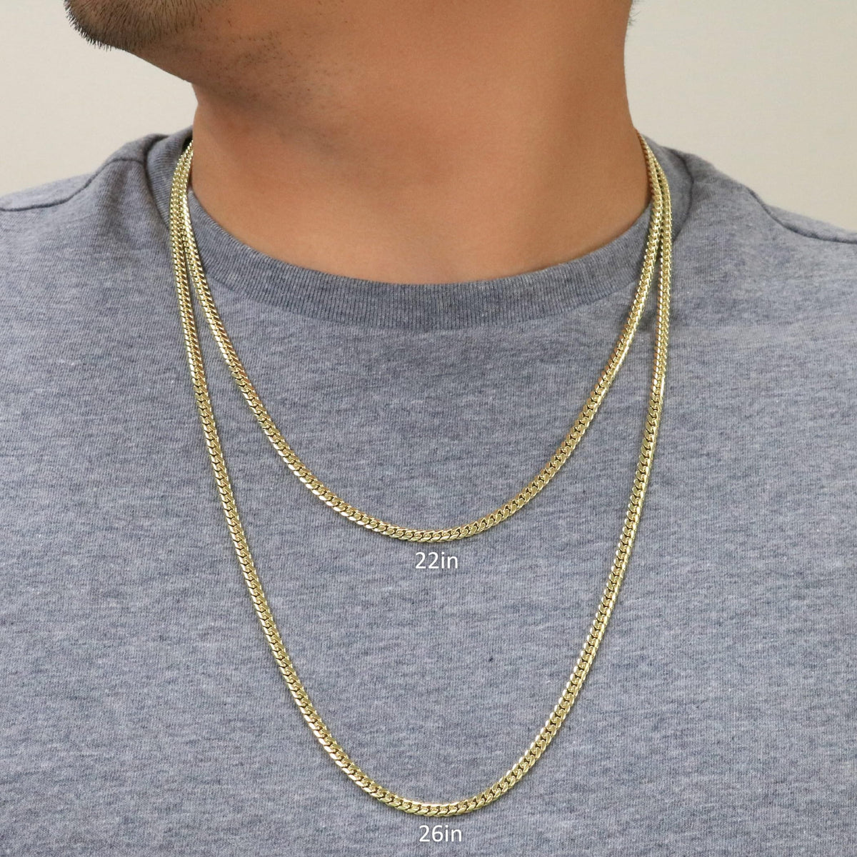 14k Yellow Gold Cuban Link Chain Necklace E8966