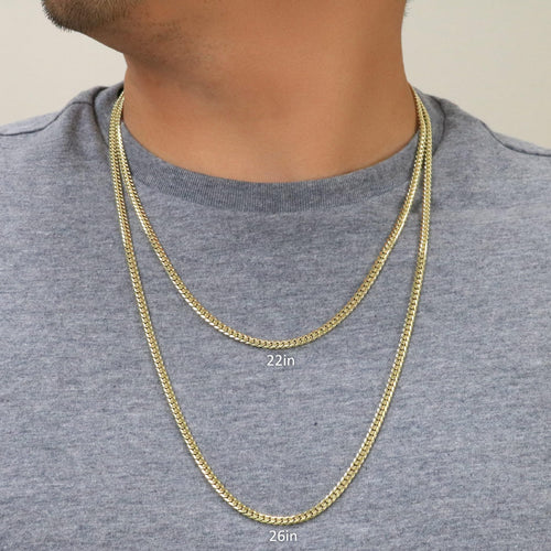 14k Yellow Gold Cuban Link Chain Necklace E8966